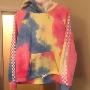 Hooded sweatshirt and one without hood